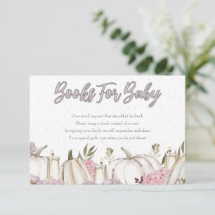 Invitation Citrouille Girl Rose Baby shower Livres Pour Baby