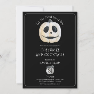 Invitation Citrouille gothique de la fête d'Halloween pour ad