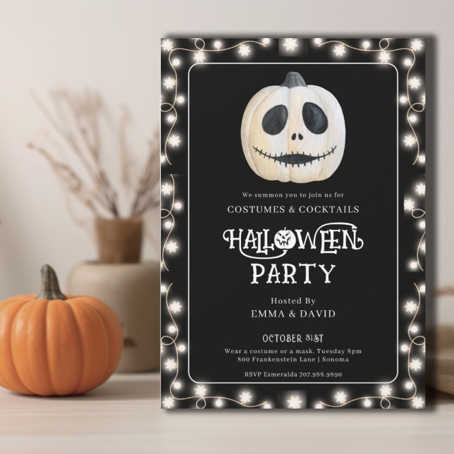 Invitation Citrouille gothique de la fête d'Halloween pour ad (Créateur téléchargé)