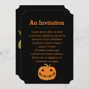Invitation Citrouille Halloween personnalisé