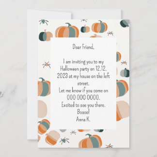 Invitation Citrouille Helloween