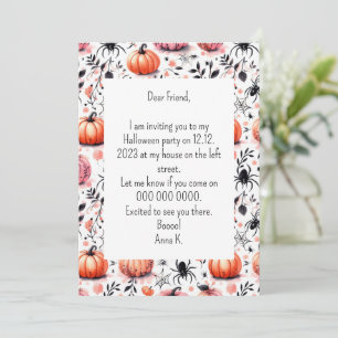 Invitation Citrouille Helloween