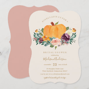 Invitation Citrouille Patch Fête des mariées Automne Invitati