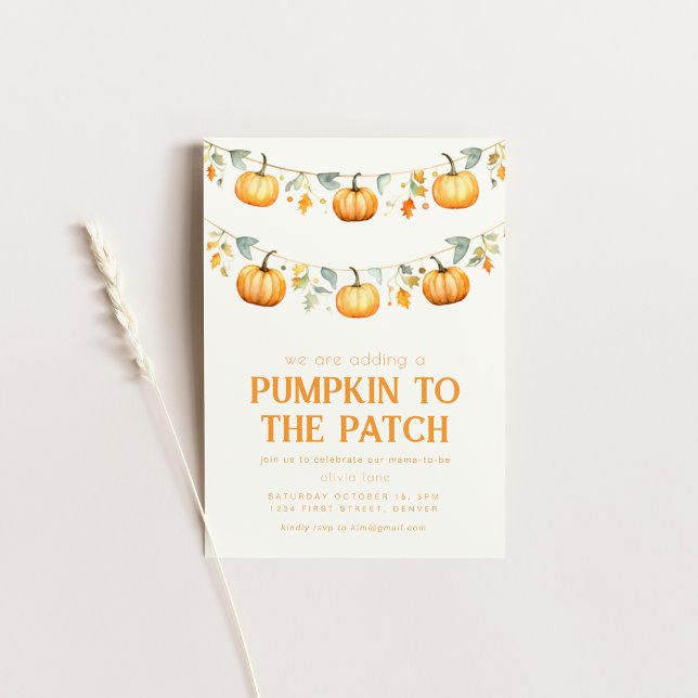 Invitation Citrouille Patch Halloween Baby shower d'automne I (Créateur téléchargé)