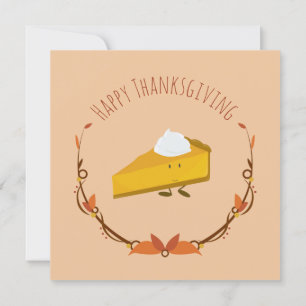 Invitation Citrouille Pie Cute Holiday Thanksgiving
