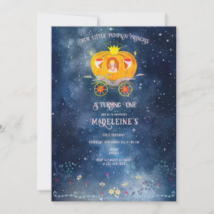 Invitation Citrouille Princesse Enchanted Forest Girl Anniver