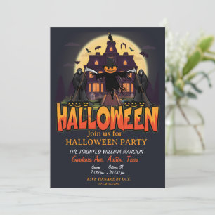 Invitation Citrouille Scandale House, Halloween Planner Party