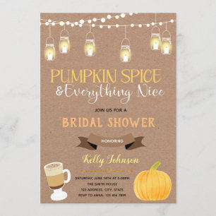 Invitation Citrouille Spice and Everything Agréable invitatio
