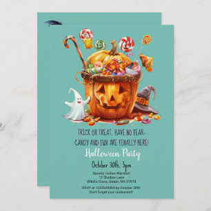 Invitation Citrouille Swete Ghost fête d'Halloween
