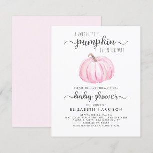 Invitation Citrouille virtuelle Baby Girl Shower r