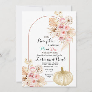 Invitation Citrouilles d'automne Lui ou elle Genre Reveillez 