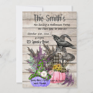 Invitation Citrouilles d'Halloween