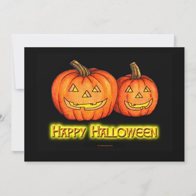 Invitation Citrouilles heureux de Halloween (Devant)