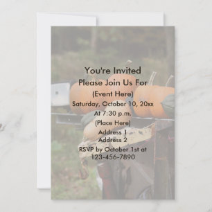 Invitation Citrouilles Sur Camion Mignonne Nature