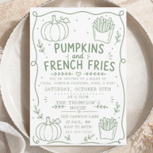citrouilles vertes frites françaises Minimaliste D