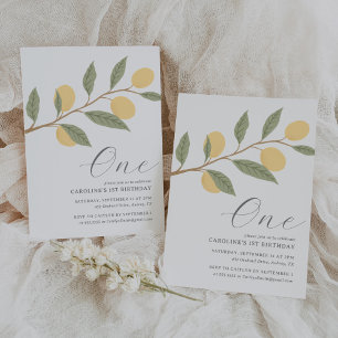 Invitation Citrus citron 1er anniversaire