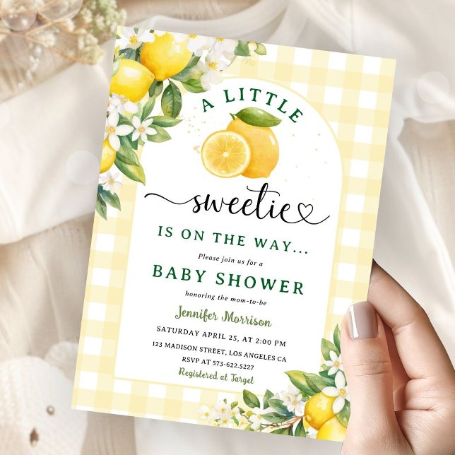 Invitation Citrus citron Baby shower Jaune Genre Neutre (Créateur téléchargé)