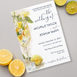 Invitation Citrus citron Limoncello Italie Destination Mariag<br><div class="desc">Cette faire-part de mariage d'aquarelle moderne est parfaite pour la mariée qui veut un mélange de design dessiné à la main et d'élégance moderne. L'aquarelle Citrus Limoncello Italie Destination Wedding Invitation, ainsi que la police de script moderne, lui donnent un look girly mais sophistiqué. La police de script moderne fait...</div>