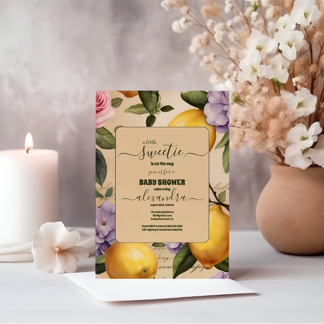Invitation Citrus Citrus Été Baby shower neutre pour les homm (Créateur téléchargé)