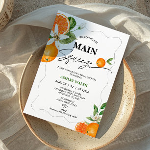 Invitation Citrus Elle A Trouvé Sa Fête des mariées Squeeze