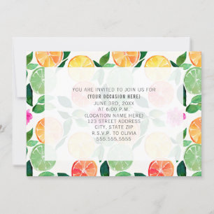 Invitation Citrus Floral All Purpose Générique Party