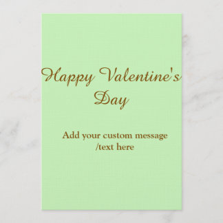 Invitation Citrus green brown happy Valentine's day simple