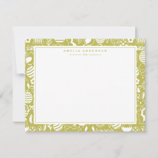 Invitation Citrus Green Easter Egg Frame Note Card