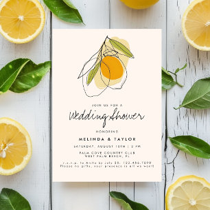 Invitation Citrus Lemon Moderne minimaliste Wedding shower