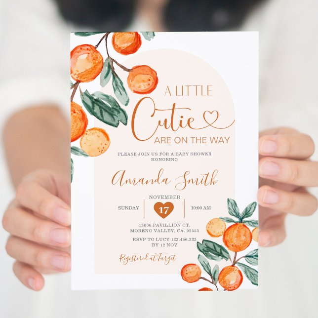 Invitation Citrus Orange Un peu de gourmandise est sur le che (Créateur téléchargé)