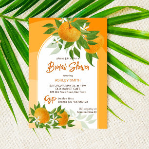 Invitation Citrus oranges nuptiale d'été