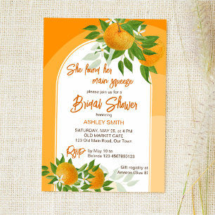 Invitation Citrus oranges principal presser la douche nuptial