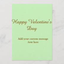 Citrus vert marron joyeuse Saint-Valentin simple
