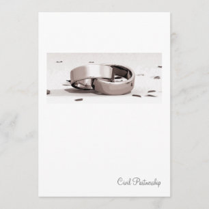 Invitation civil d'association de Blc- d'anneaux