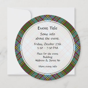 Invitation Clan Anderson Tartan