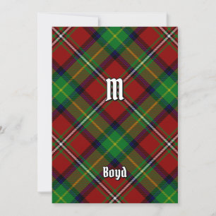 Invitation Clan Boyd Tartan
