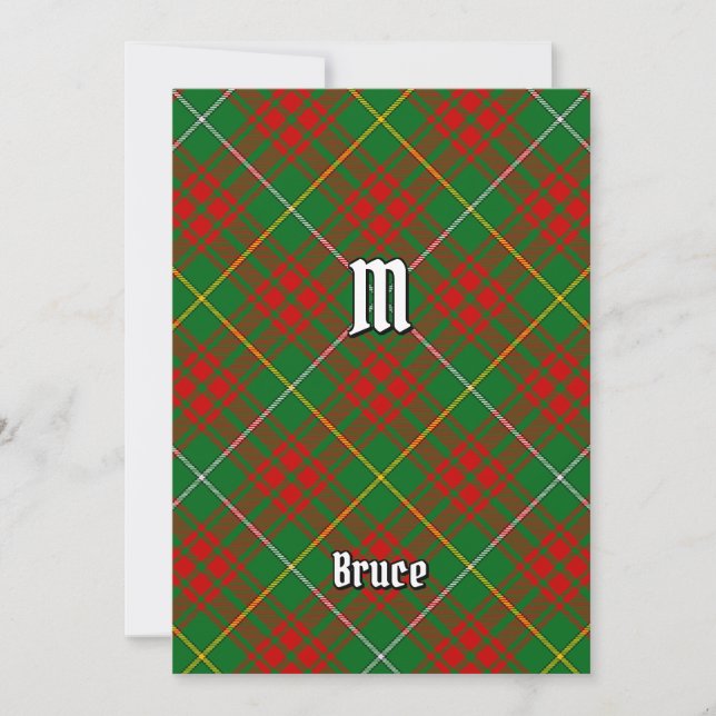 Invitation Clan Bruce Hunting Tartan (Devant)
