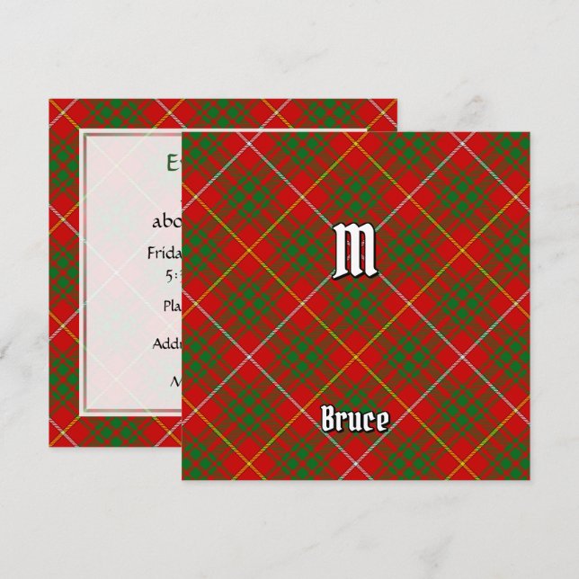 Invitation Clan Bruce Tartan (Devant / Derrière)