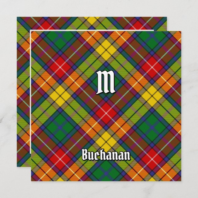 Invitation Clan Buchanan Tartan (Devant / Derrière)