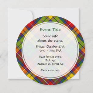 Invitation Clan Buchanan Tartan