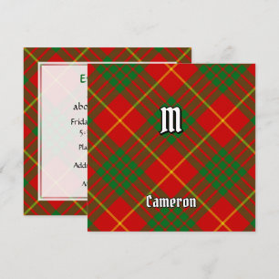 Invitation Clan Cameron Tartan