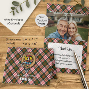 Invitation Clan Carnegie Crête sur tartan de robe