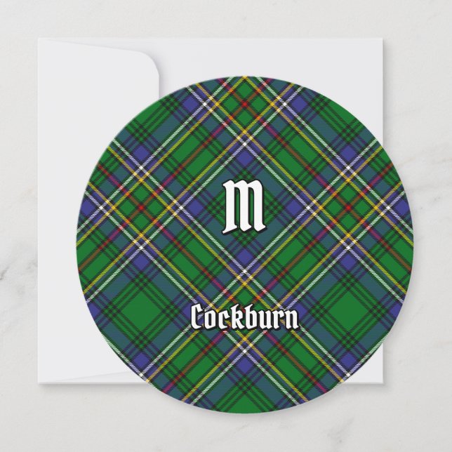 Invitation Clan Cockburn Tartan (Devant)