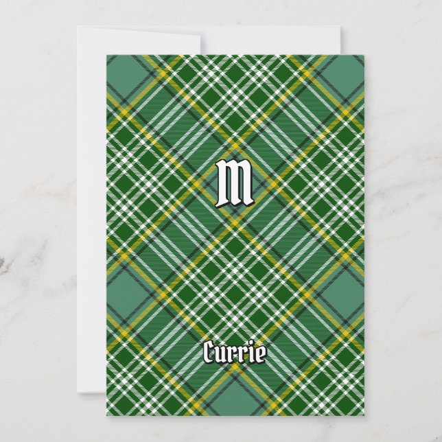 Invitation Clan Currie Tartan (Devant)