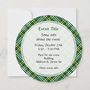 Invitation Clan Currie Tartan
