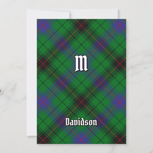 Invitation Clan Davidson Tartan (Devant)