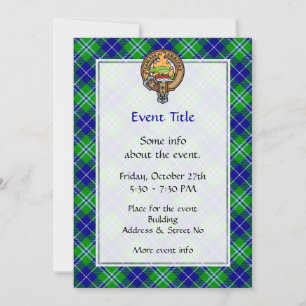 Invitation Clan Douglas Crest sur Tartan