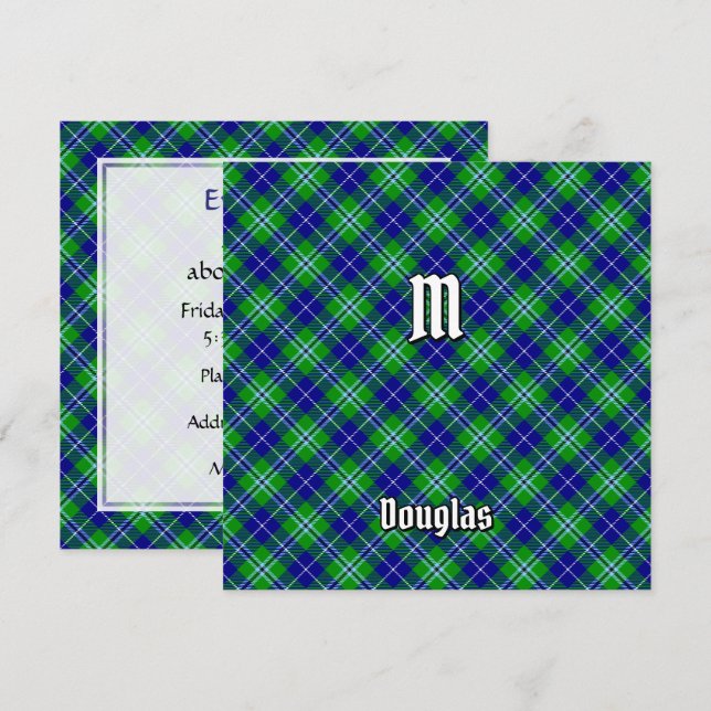 Invitation Clan Douglas Tartan (Devant / Derrière)