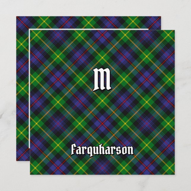 Invitation Clan Farquharson Tartan (Devant / Derrière)