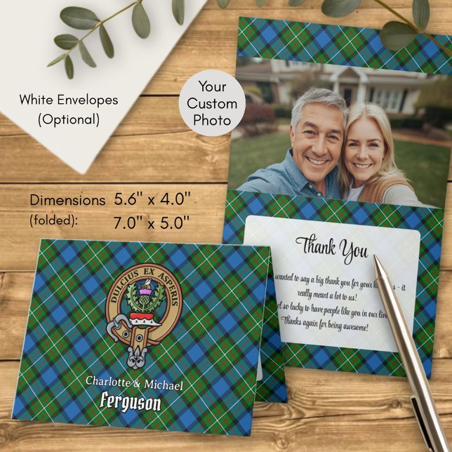 Invitation Clan Ferguson Crest over Tartan (Créateur téléchargé)