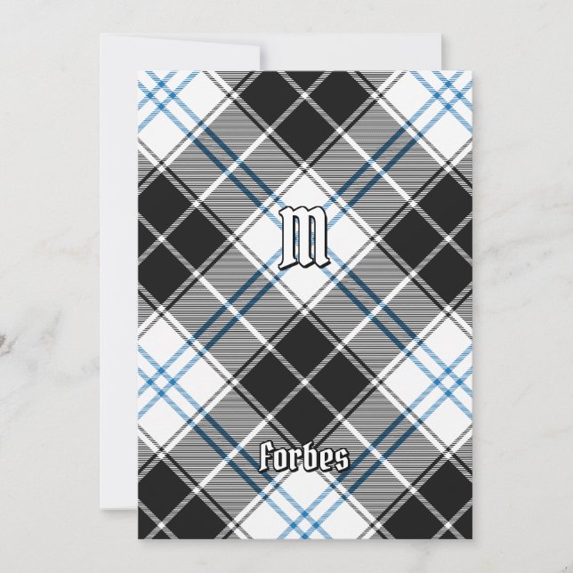 Invitation Clan Forbes robe Tartan (Devant)